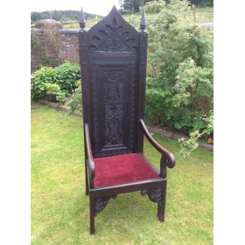 Victorian Gothic Revival Hall Elbow Chair