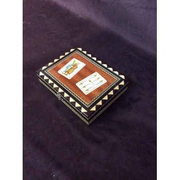Set of France Royale Playing Cards in a Marquetry Box